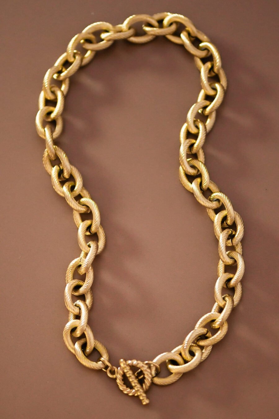 18K Gold Plated Waterproof Stainless Steel Chain Necklace - 7173