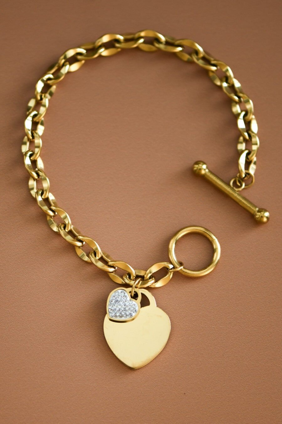 18K Gold Plated Waterproof Stainless Steel Chain Bracelet - 7431